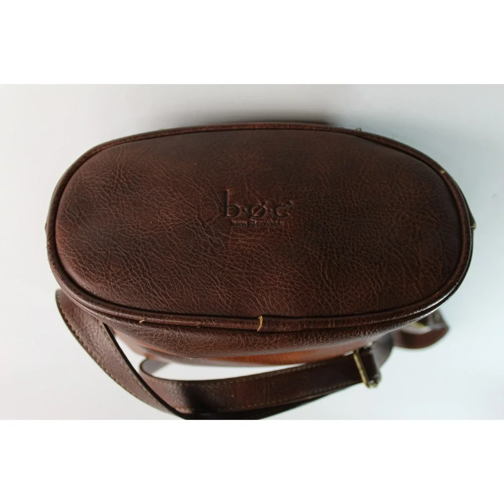 b.o.c. Born Concept Cognac Brown Faux Leather Crossbody Bag Patchwork Style